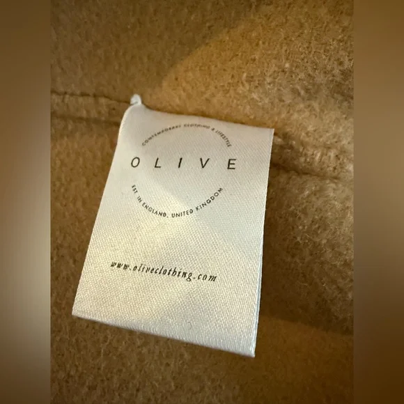 Olive UK Classic Tan Camel Wool Trench Coat with Belt - Picture 9 of 13